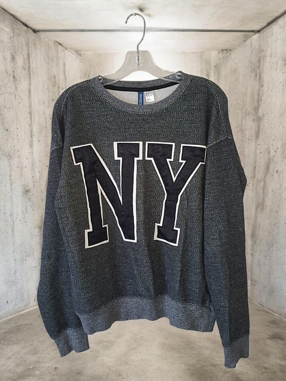 H&M Charcoal NY Crewneck Sweater